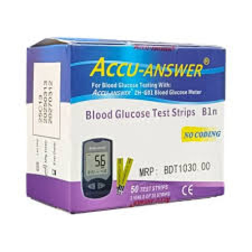 ACCU ANSWER HEMOGLOBIN TEST STRIPS x50